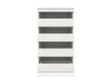 ClosetMaid Modular Storage Unit with 4 Drawers, Wood Closet Organizer, Stacking, Full Backer, Storage, Decorative Trim, White ClosetMaid