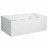 Kingston Brass VTAP603222L Aqua Eden 60-Inch Acrylic Alcove Tub with Left Hand Drain Hole, L 60" x W 32" x H 21-5/8"D, White Kingston Brass