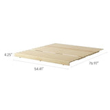 MUSEHOMEINC Wooden Futon Frame Space-Saving Modern Futon Frame Full Size 2 in 1 Design Bed Frame Convert Chair,Sofa,Bed Perfect for Modern Living Spaces (Full) MUSEHOMEINC