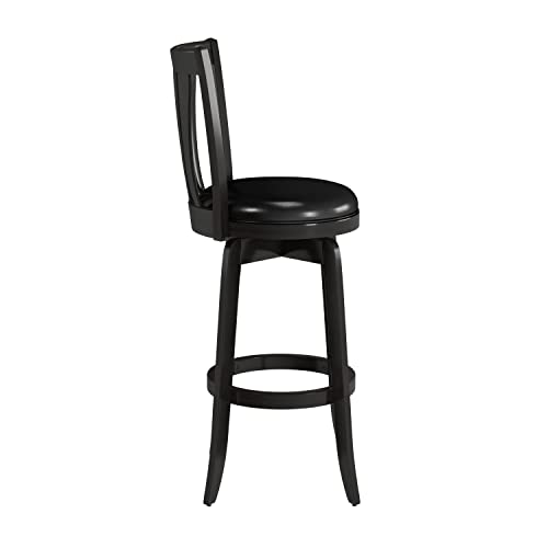 Hillsdale Savana Wood Bar Height Kitchen Stool, 29.5" High, Black Hillsdale