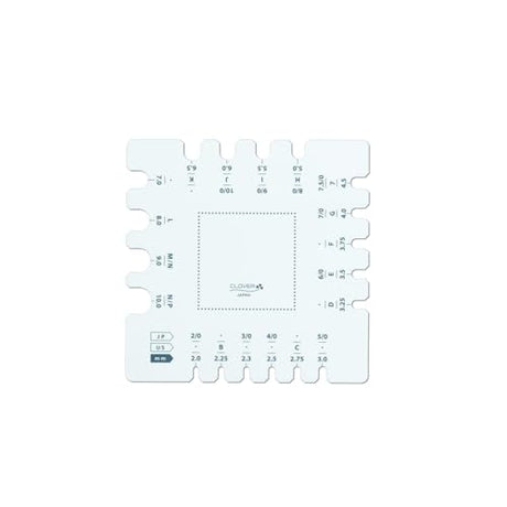 Clover Swatch Ruler & Needle Gauge, White Clover