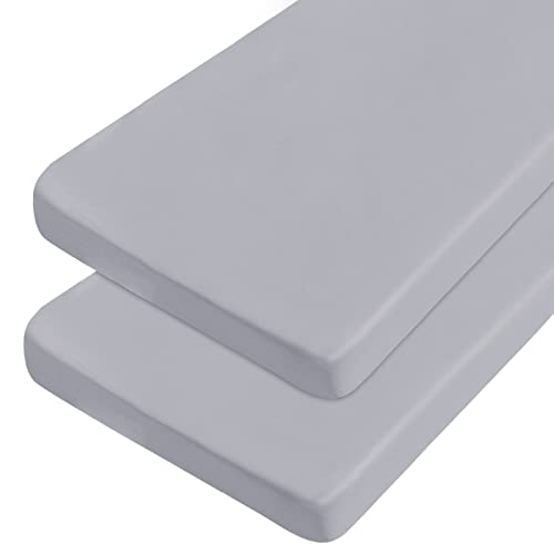 Cot Sheets 31" x 75", 2 Pack Cot Size Sheet Fitted with Narrow Twin/Camp Bunk/Rvs Bunk/Guest Beds/Army Cots/Trifold Mattress, Super Soft Breathable Microfiber Bed Cover, Bottom Sheet, Gray Coldwind