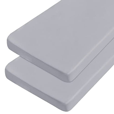 Cot Sheets 31" x 75", 2 Pack Cot Size Sheet Fitted with Narrow Twin/Camp Bunk/Rvs Bunk/Guest Beds/Army Cots/Trifold Mattress, Super Soft Breathable Microfiber Bed Cover, Bottom Sheet, Gray Coldwind