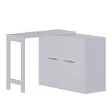 JIVOIT Twin Size Murphy Chest Dresser Bed with Desk, Foldable Cushion, Murphy Cabinet Bed with Adjustable Position Desk for Guest Room, Small Space, No Box Spring Needed (Gray//17) JIVOIT