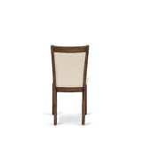 East West Furniture ANMZ3-AWA-32 3 Piece Dining Room Table Set Consist of a Round Kitchen Table with Pedestal and 2 Parson Dining Chairs, 36x36 Inch, Antique Walnut East West Furniture