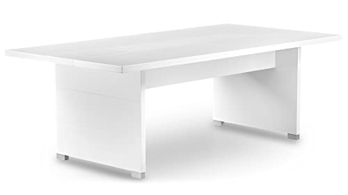 Ford Executive Rectangle Modern Conference Meeting Table - White - WoodArtSupply