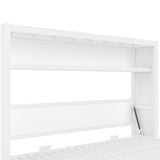 Harper & Bright Designs Twin Size Horizontal Murphy Bed with Shelves, Modern Metal Platform Bed Frame with Foldable and Space-Saving Design, for Home Guest Room Small Room, White Harper & Bright Designs
