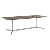 BOWERY HILL 96W x 42D Boat Shaped Conference Table in Modern Hickory BOWERY HILL