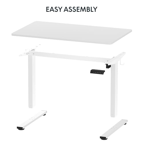FLEXISPOT EN1 One-Piece Standing Desk 48 x 24 Inches Height Adjustable Electric Sit Stand Up Desk Home Office Desk FLEXISPOT