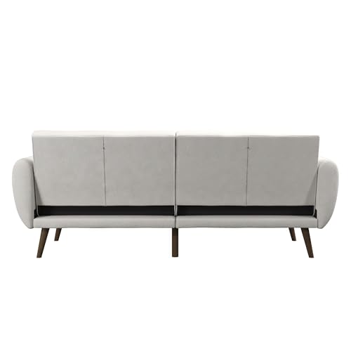 Novogratz Brittany 81.5" Futon Sofa Bed and Couch Sleeper, Ivory Boucle Novogratz