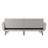 Novogratz Brittany 81.5" Futon Sofa Bed and Couch Sleeper, Ivory Boucle Novogratz