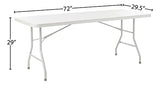 Office Star Resin Multipurpose Rectangle Folding Table for Indoor or Outdoor Use, 6 Feet Light Gray Office Star Products