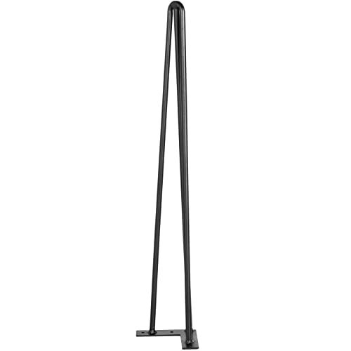 VEVOR Hairpin Table Legs 20" Black Set of 4 Desk Legs 880lbs Load Capacity (Each 220lbs) Hairpin Desk Legs 3 Rods for Bench Desk Dining End Table Chairs Carbon Steel DIY Heavy Duty Furniture Legs VEVOR