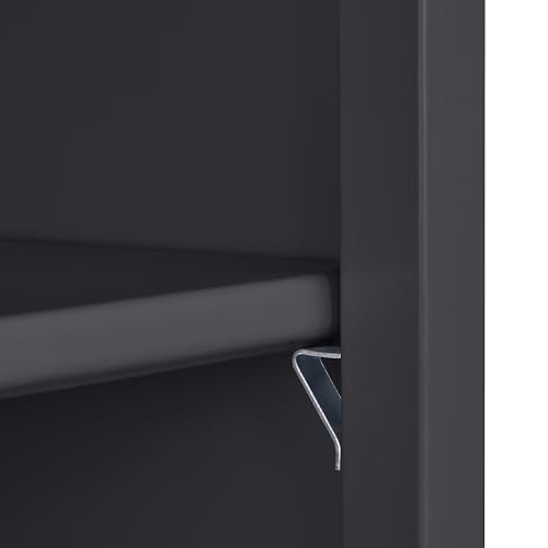 Sandusky Lee BM40361872-09 Mobile Bookcase with 4 Adjustable Shelves, Steel Rolling Bookshelf Storage Cabinet, 78"H, Black Sandusky