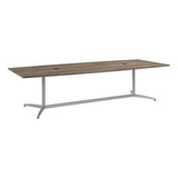 BOWERY HILL 120W Boat Shaped Conference Table in Modern Hickory BOWERY HILL