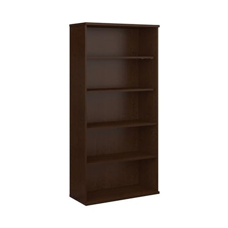 Bush Business Furniture Series C 5-Shelf Tall Bookcase in Mocha Cherry for Home and Office Storage Bush Business Furniture