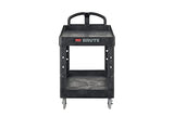 Rubbermaid Commercial Products 2-Shelf Utility/Service Cart, Medium, Lipped Shelves, Ergonomic Handle, 500 Lbs Capacity, for Rubbermaid Commercial Products