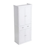 VEVOR 72" Tall Storage Cabinet with Doors, Drawer, 3 Adjustable Shelves, Utility Pantry for Kitchen, Living Room, Dining, Laundry, Pearl White VEVOR