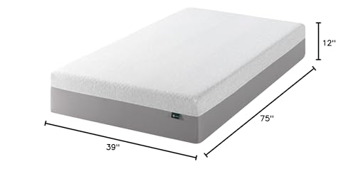 ZINUS 12 Inch Ultima Memory Foam Mattress [New Version], Twin, Fiberglass Free, Medium Firm Feel, Breathable Airflow Memory Foam, Certified Safe Foams & Fabric, Mattress in A Box Zinus