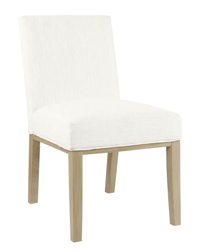 HomePop Kolbe Upholstered Dining Chair - Stain-Resistant Woven Fabric, 19.5" Seat Height, Ideal for 29-31 Inch Tables (Single Pack) HomePop