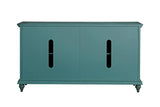 Martin Svensson Home Garden District Rustic Turquoise Solid Wood 65" TV Stand Martin Svensson Home