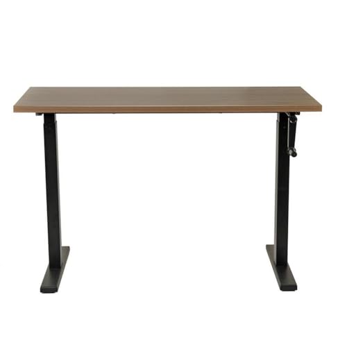 OS Home and Office Furniture 47.25" Wood Adjustable Height Desk in Danish Walnut American Furniture Classics