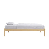 DHP Lorriana Twin Solid Pine Wood Platform Bed Frame - Natural Finish DHP