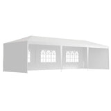 10×20 FT White Party Tent, Waterproof Outdoor Wedding Canopy with 6 Removable Sidewalls, Spacious Gazebo Shelter for Patio, BBQ, Birthday & Special Events, Commercial Grade Heavy Duty Frame Curtainboro