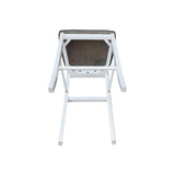 IC International Concepts X-Back BarHeight Stool-30 Seat Height Stool, 30 Inches, White/Heather Gray IC International Concepts