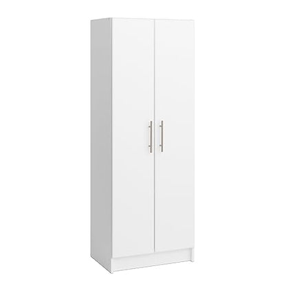 Prepac Elite 24" Storage Cabinet, White Storage Cabinet, Bathroom Cabinet, Pantry Cabinet with 3 Shelves 16" D x 24" W x 65" H, WES-2464