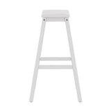 Hillsdale Moreno Wood Backless Bar Height Stool, 29" High, Sea White Hillsdale