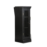 SEI Furniture Claremont Convertible Corner Electric Fireplace Media Stand with Storage, Black SEI Furniture