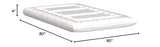 MAXYOYO Japanese Floor Futon Queen Size, Thicken Tatami Mat Sleeping Pad Foldable Roll Up Mattress Trifold Pad Guest Bed, Off White MAXYOYO