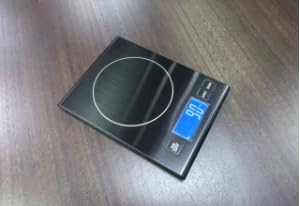 Rechargeable 304 Stainless Steel Kitchen Scale, Diyife 33lb Digital Food Scale with LCD Display, Batteries and Type-C Charging, for Meal Prep, Cooking, Baking (Black)