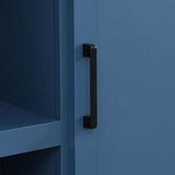 Ball & Cast 62.9" Farmhouse Hall Tree with Bench,4-in-1 Coat Rack W/Display Shelf,4 Storage Unit and 5 Shoe Cabinet,Entryway Cabinet W/ 6 Hanging Hookers,for Hallway,Living Room,Mudroom,Blue Ball & Cast