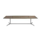 BOWERY HILL 120W Boat Shaped Conference Table in Modern Hickory BOWERY HILL