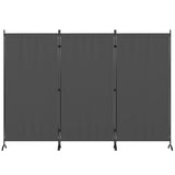 Kecreque 3 Panel Room Divider 6 Ft Folding Screen Room Dividers with 4 Curved Metal Feet Partition Wall Divider,Privacy Screens Portable Wall for Office,Bedrooms,Dining,Dorm,Grey Kecreque