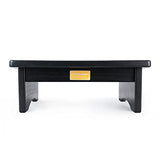 CONSDAN Foot Rest, Ergonomic Footrest for Under Desk at Work, Nursing Foot Stool, Natural Solid Wood Non-Slip Slanted Top Foot Stool for Office/Standing Desk (Black Color) CONSDAN