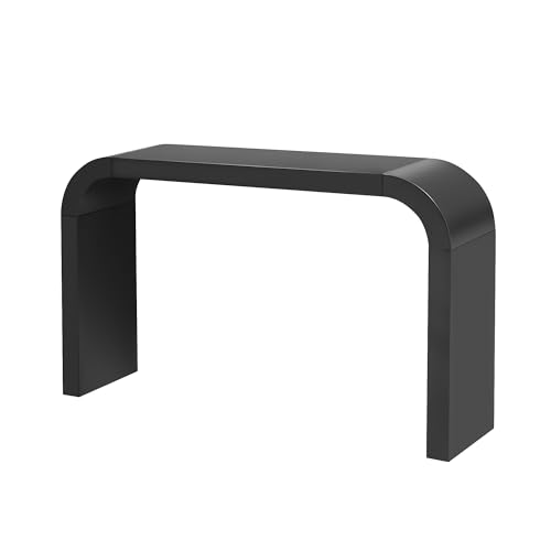 Merax Modern Entryway Table, Black Rounded Silhouette and Smooth Surface Console Table for Living Room, Hallway and Bedroom Merax