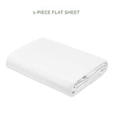 Elegant Comfort Premium Hotel Quality 1-Piece Flat Sheet, Luxury & Softest 1500 Thread Count Egyptian Quality Bedding Flat Sheet, Wrinkle, Stain and Fade Resistant, Queen, White Elegant Comfort