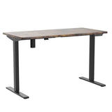 FLEXISPOT EN1 Electric Stand Up Desk 55 x 28 Inches Whole-Piece Desktop Ergonomic Memory Controller Height Adjustable Standing Desk (Black Frame + 55" Rustic Brown Desktop, 2 Packages) FLEXISPOT
