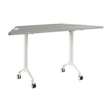 Bush Business Furniture 60-inch Trapezoid Modular Office Conference Table, Synergy Collection, Platinum Gray Bush Furniture