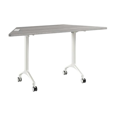 Bush Business Furniture 60-inch Trapezoid Modular Office Conference Table, Synergy Collection, Platinum Gray Bush Furniture
