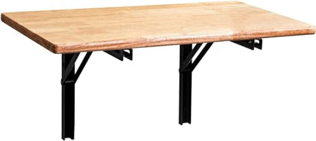 Wallmaster Wall Mounted Folding Workbench Heavy Duty Fold Down Table Utility Bench Solutions Laundry Shelf Wall Desk with Metal Shelf Bracket (32 x 18) Wallmaster