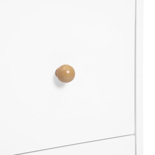 Delta Children Essex 3 Drawer Dresser with Interlocking Drawers, Bianca White/Natural Delta Children