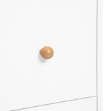 Delta Children Essex 3 Drawer Dresser with Interlocking Drawers, Bianca White/Natural Delta Children