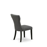 East West Furniture V697GA650-9 9 Piece Modern Dining Table Set Includes a Rectangle Wooden Table with V-Legs and 8 Dark Gotham Linen Fabric Upholstered Chairs, 40x72 Inch, Multi-Color East West Furniture