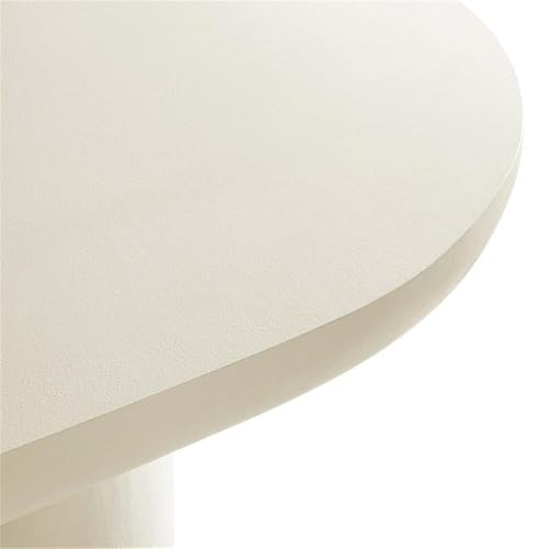 Modway EEI-6764-WHI Caspian 72" Oval Concrete Dining Table, White Modway