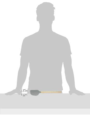 Tovolo Flex-Core Wood Handled Silicone Spatula, Charcoal Tovolo