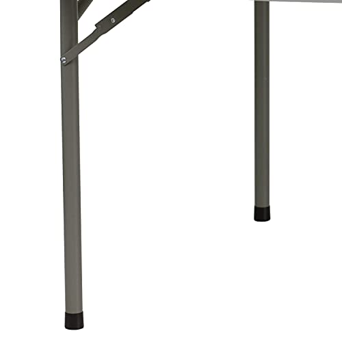 Flash Furniture Kathryn 5-Foot Round Granite White Plastic Folding Table, Commercial Grade Round Table for 8 Guests Flash Furniture